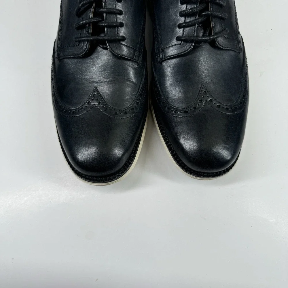 Cole Haan OriginalGrand Men's 8M Black Leather Wingtip Oxford Dress Shoes C24089